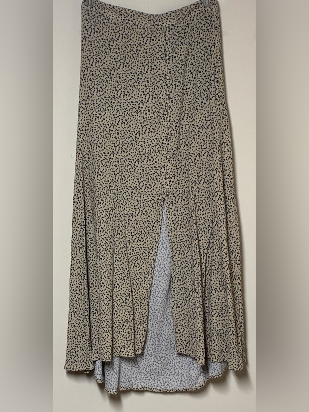 American Eagle Leopard Print Button Front Maxi Skirt Large Boho size Large